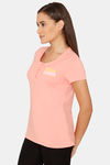Rosaline Chromaticity Knit Cotton Top - Burnt Coral — thumbnail 2